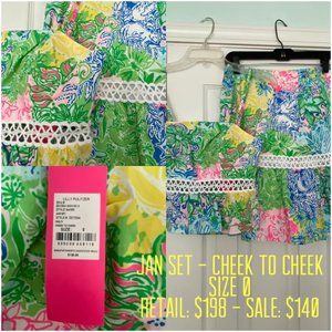 Lilly Pulitzer Two Piece Jan Set in Cheek to Cheek